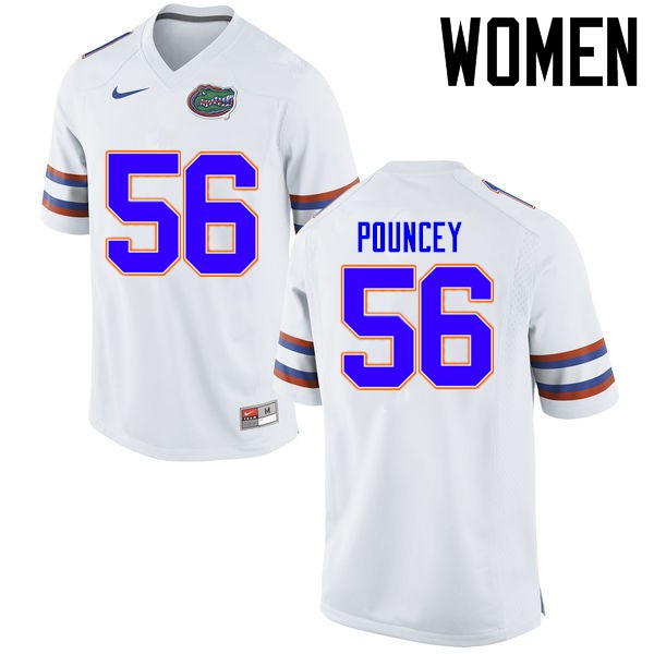 Florida Gators Women #56 Maurkice Pouncey College Football Jerseys White